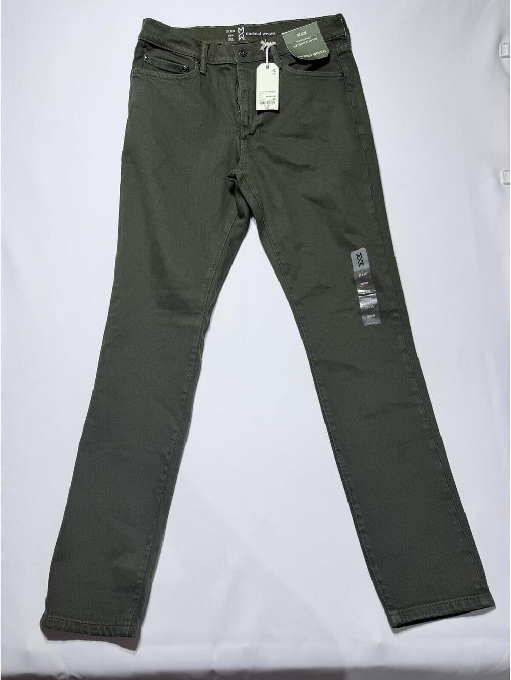 Mutual Weave The Slim Fit women's Jeans 32x34 Olive Green